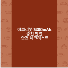 에브리봇 5200mAh 충전 발열 안전 체크리스트