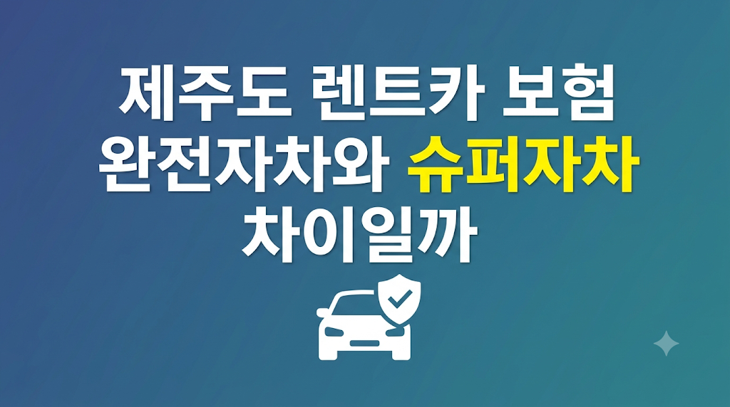 제주도 렌트카 보험 비교 화면
