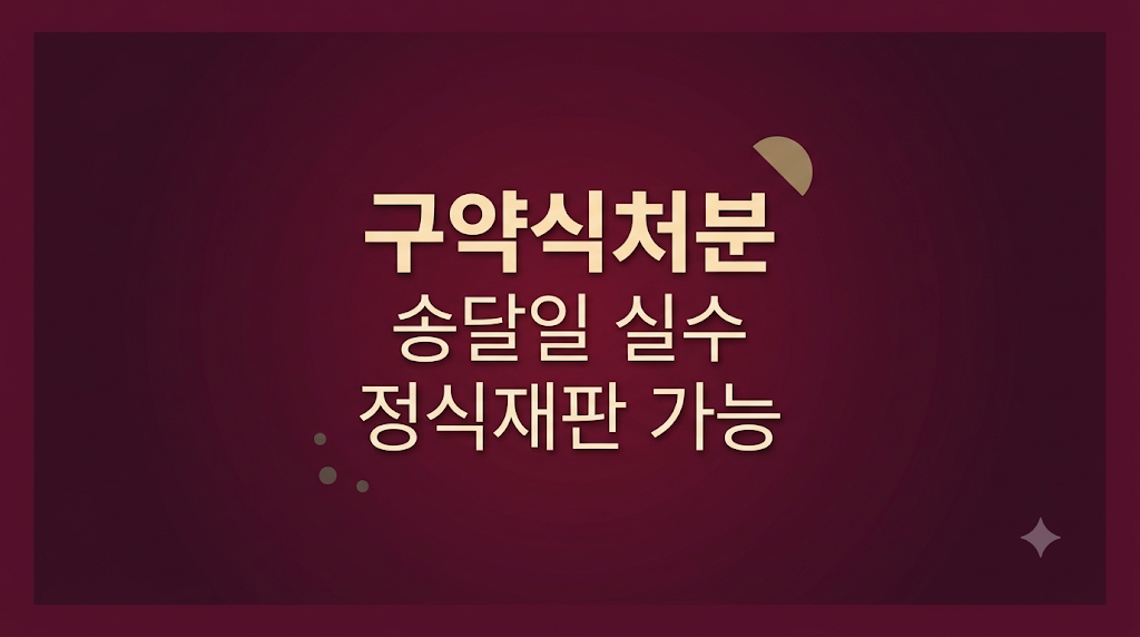 구약식처분 정식재판 서류 확인 장면
