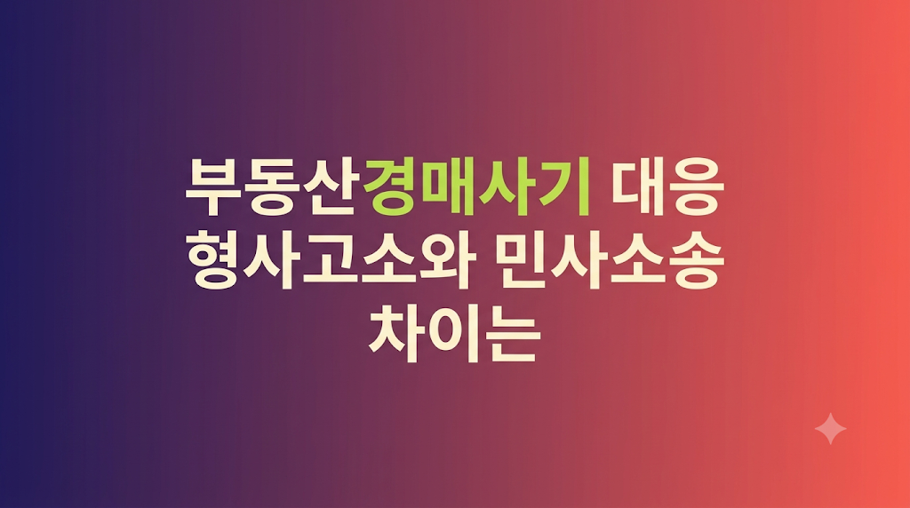 부동산경매사기 대응 서류 검토 장면