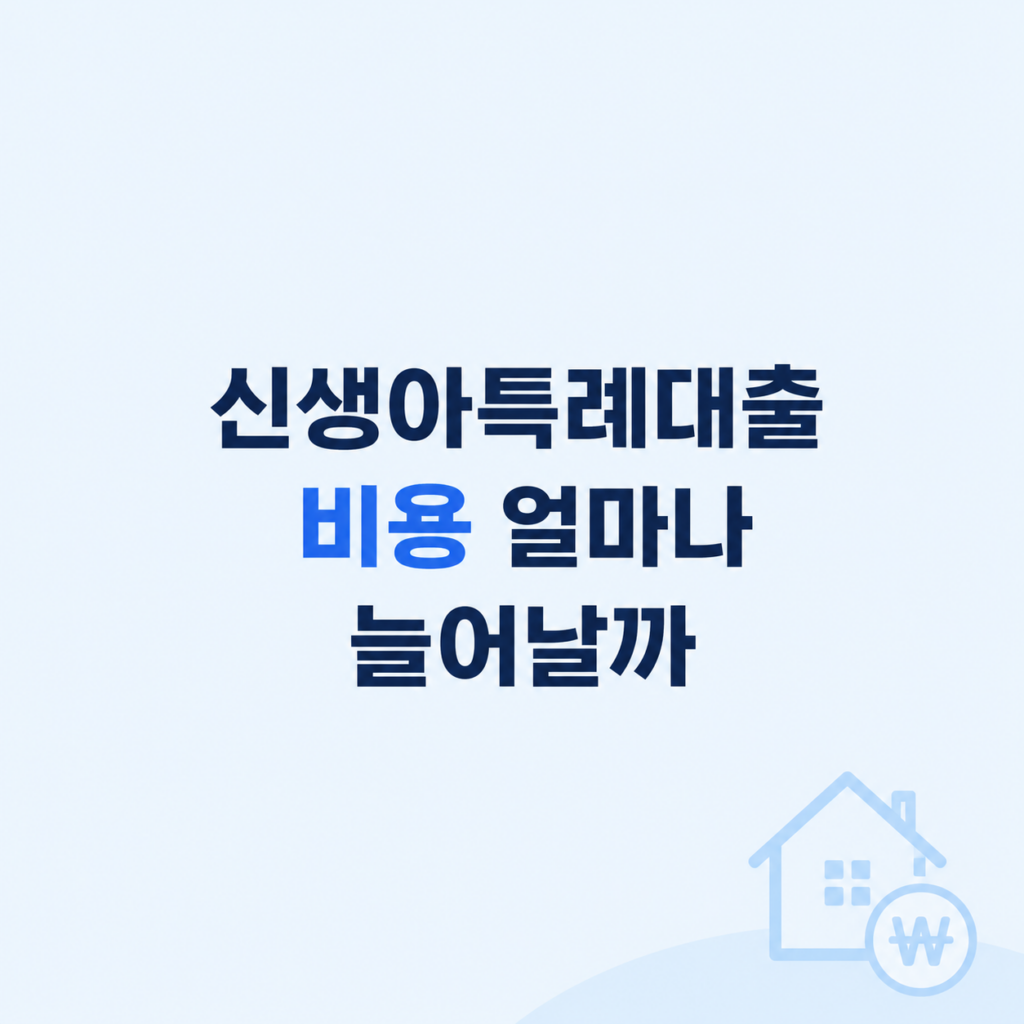 신생아특례대출 비용과 한도 비교